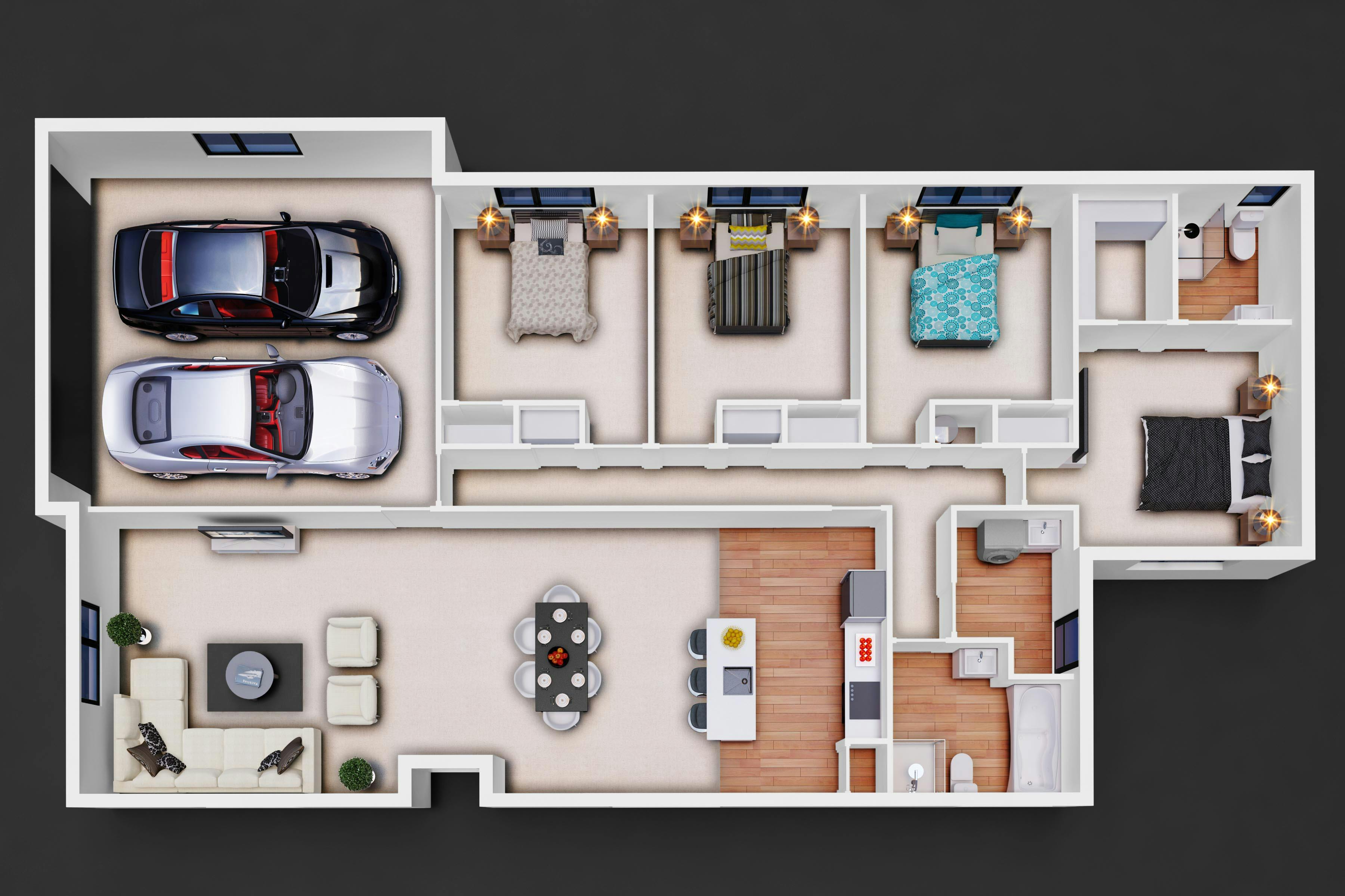 NZB 180 3D Floor plan