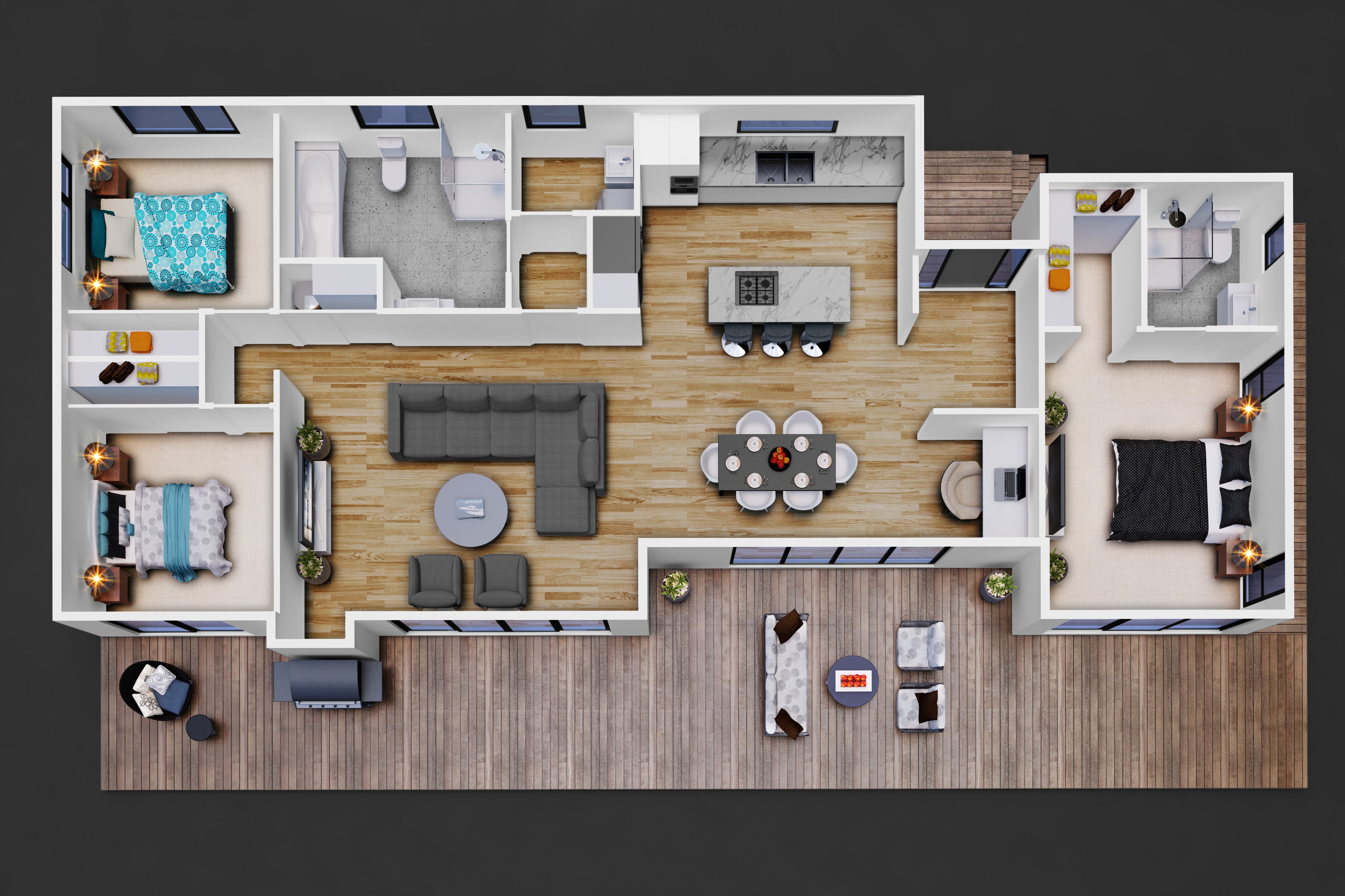 Auckland North 3D Floor Plan