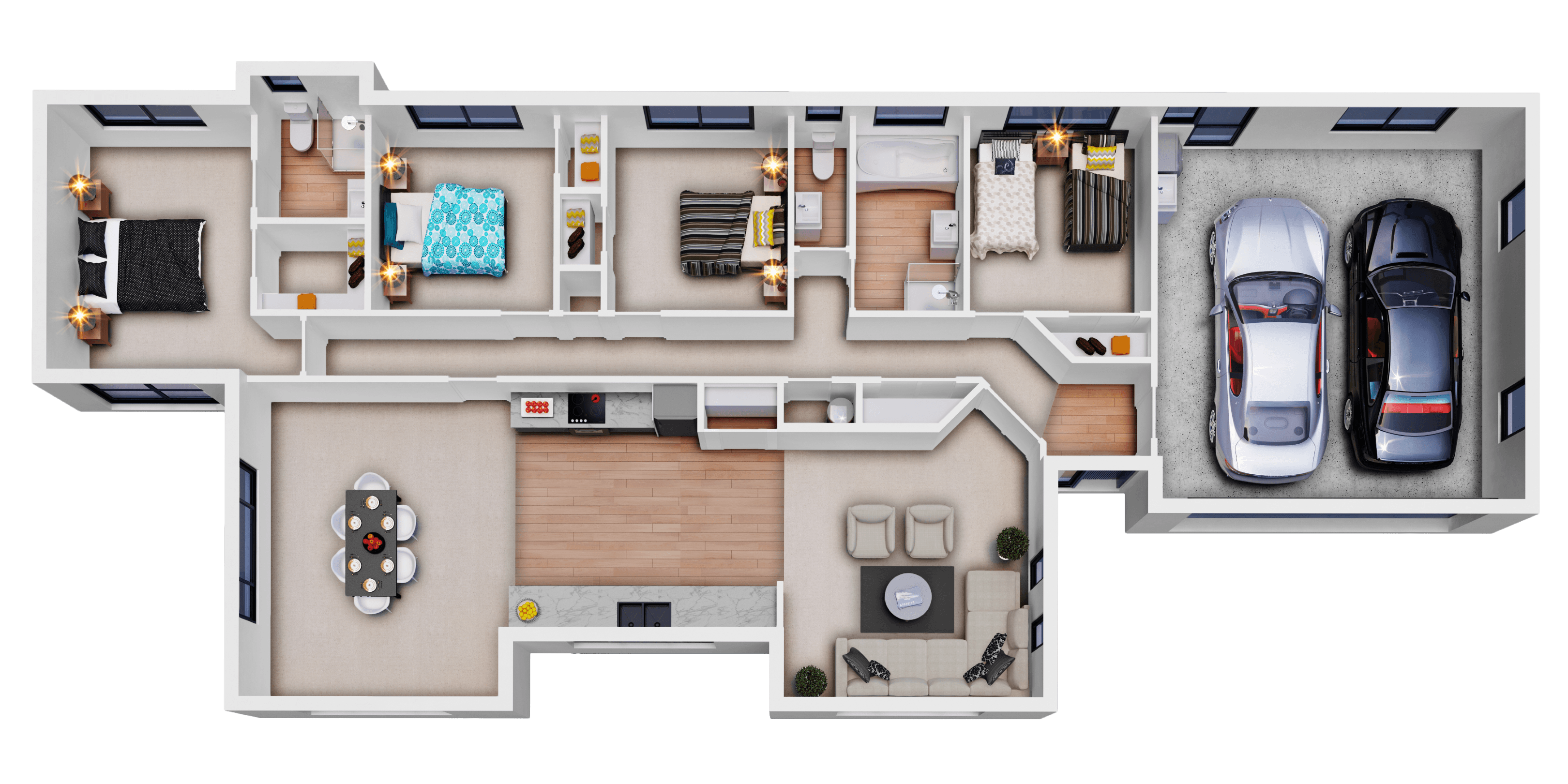 NZ 180 Wairakei 3D Floor plan v4