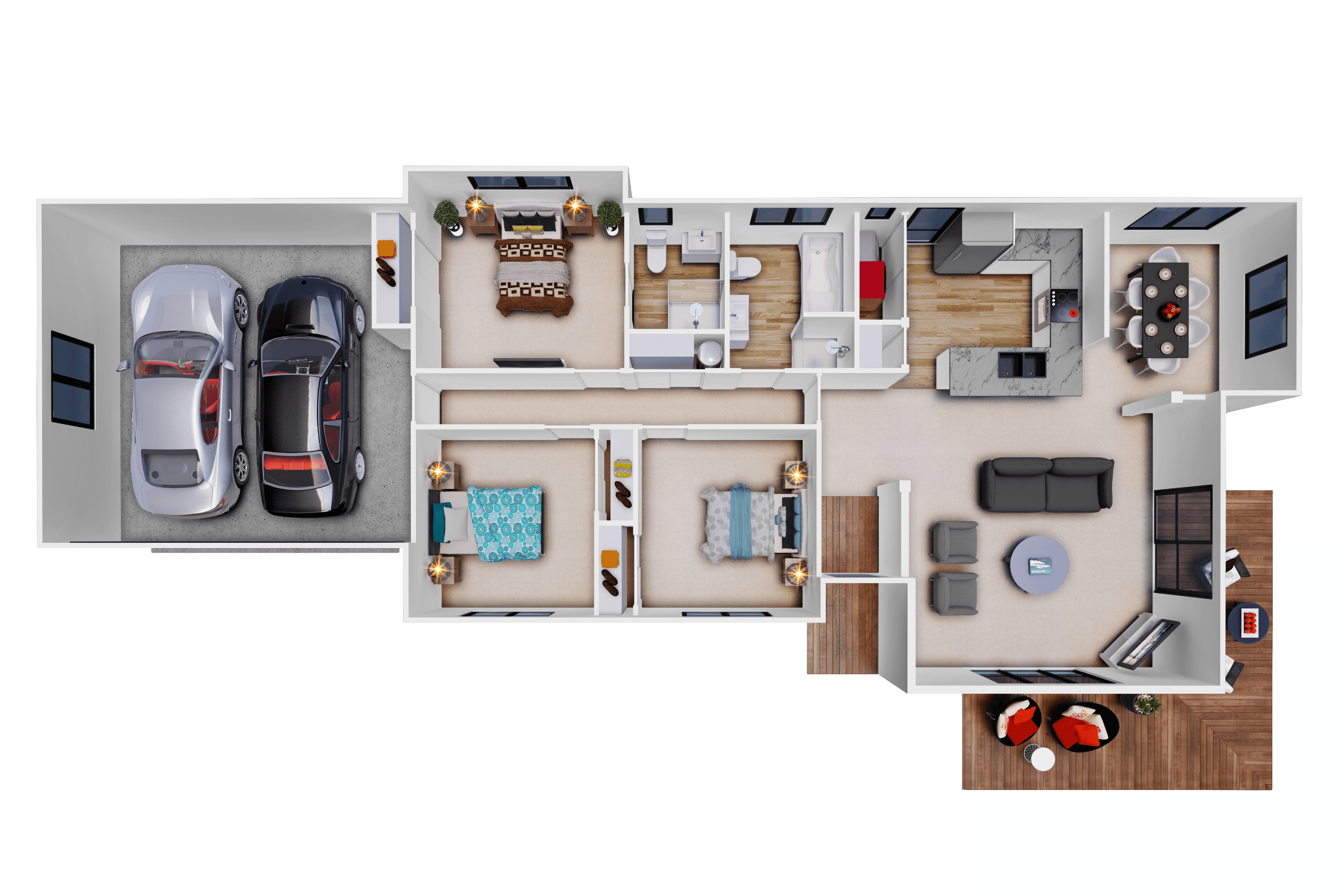 NZ153 Anchorage II 3D Floor Plan