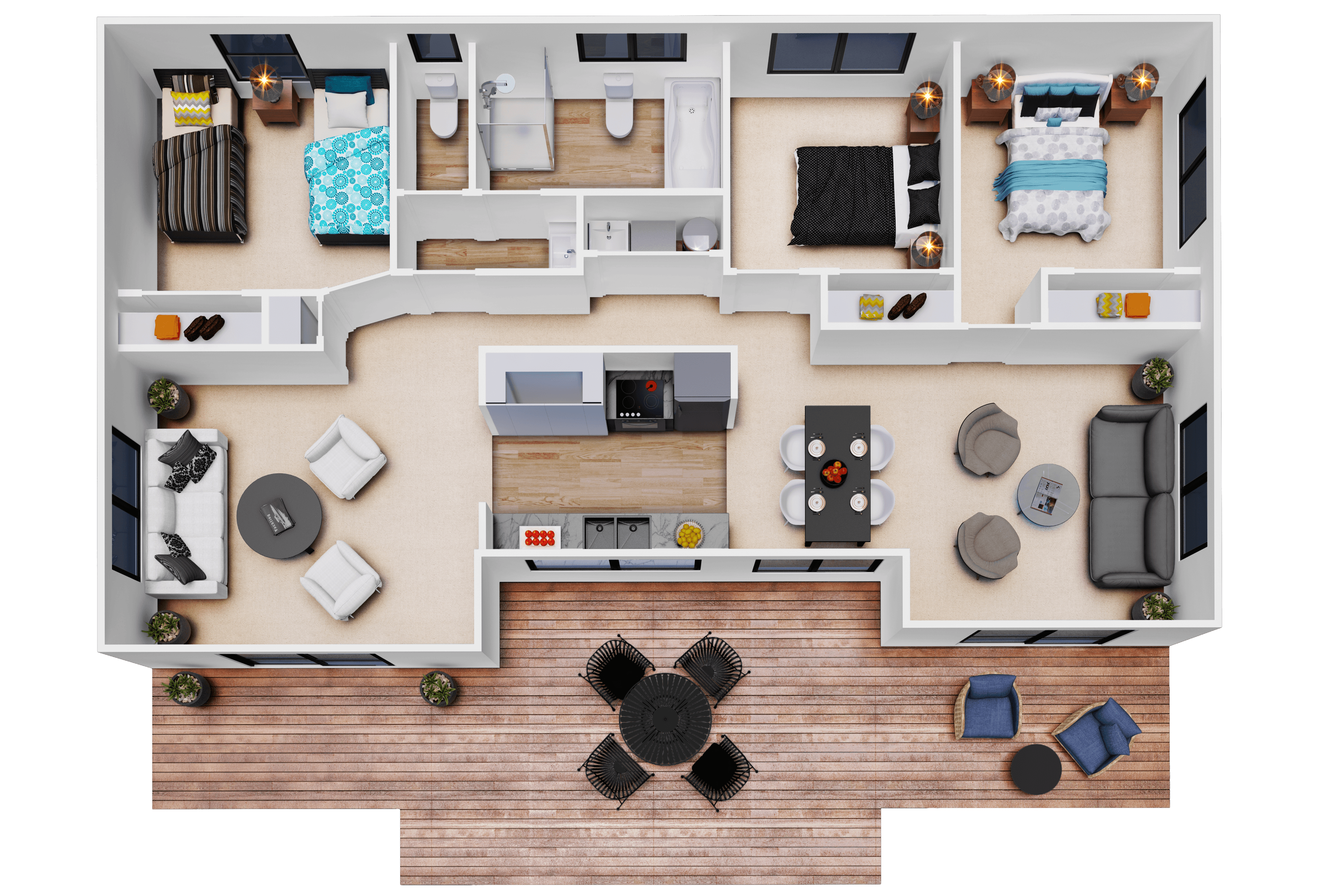 NZ99.9 Hauraki 3D Floor plan